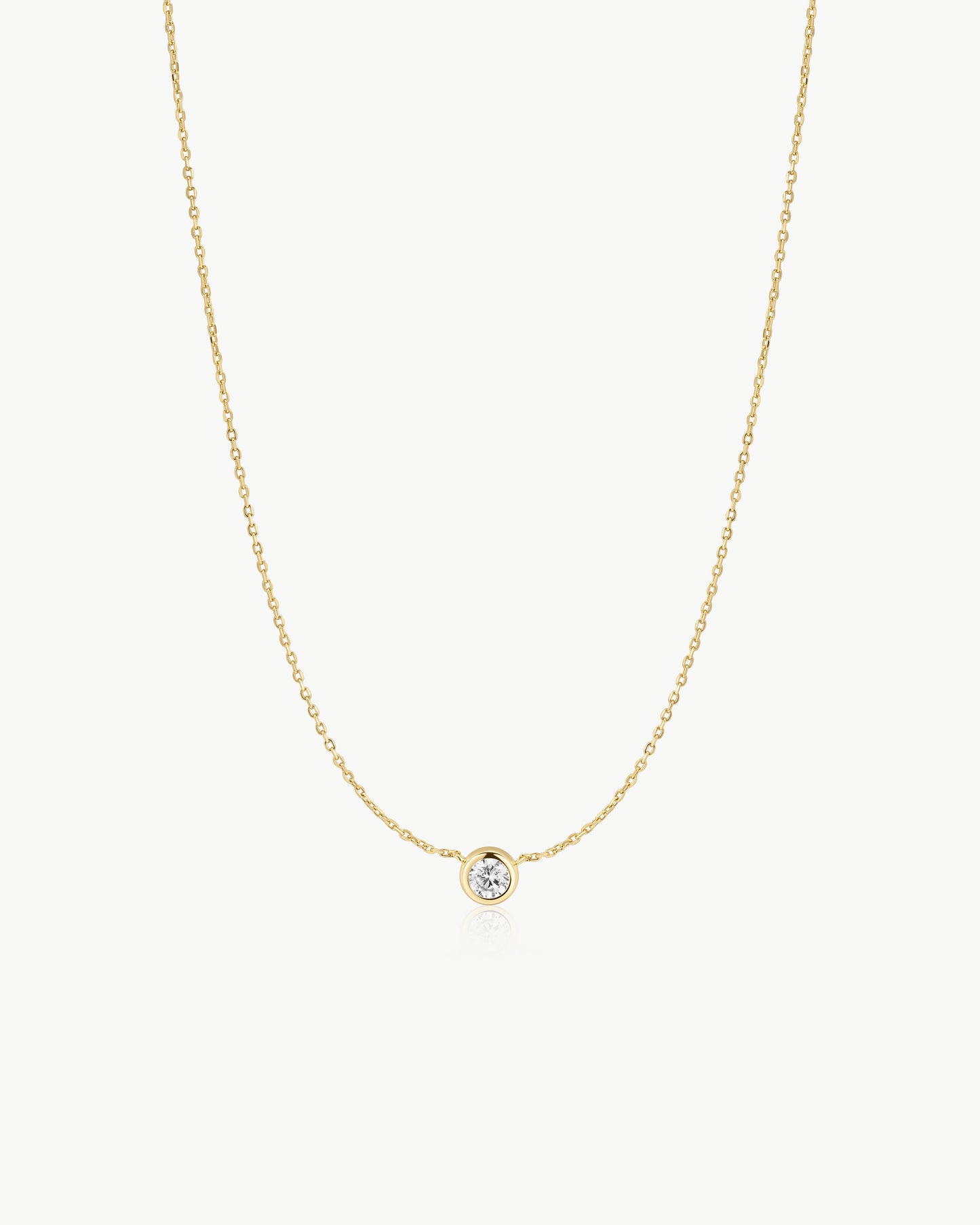 Gold Just You Solitaire Necklace