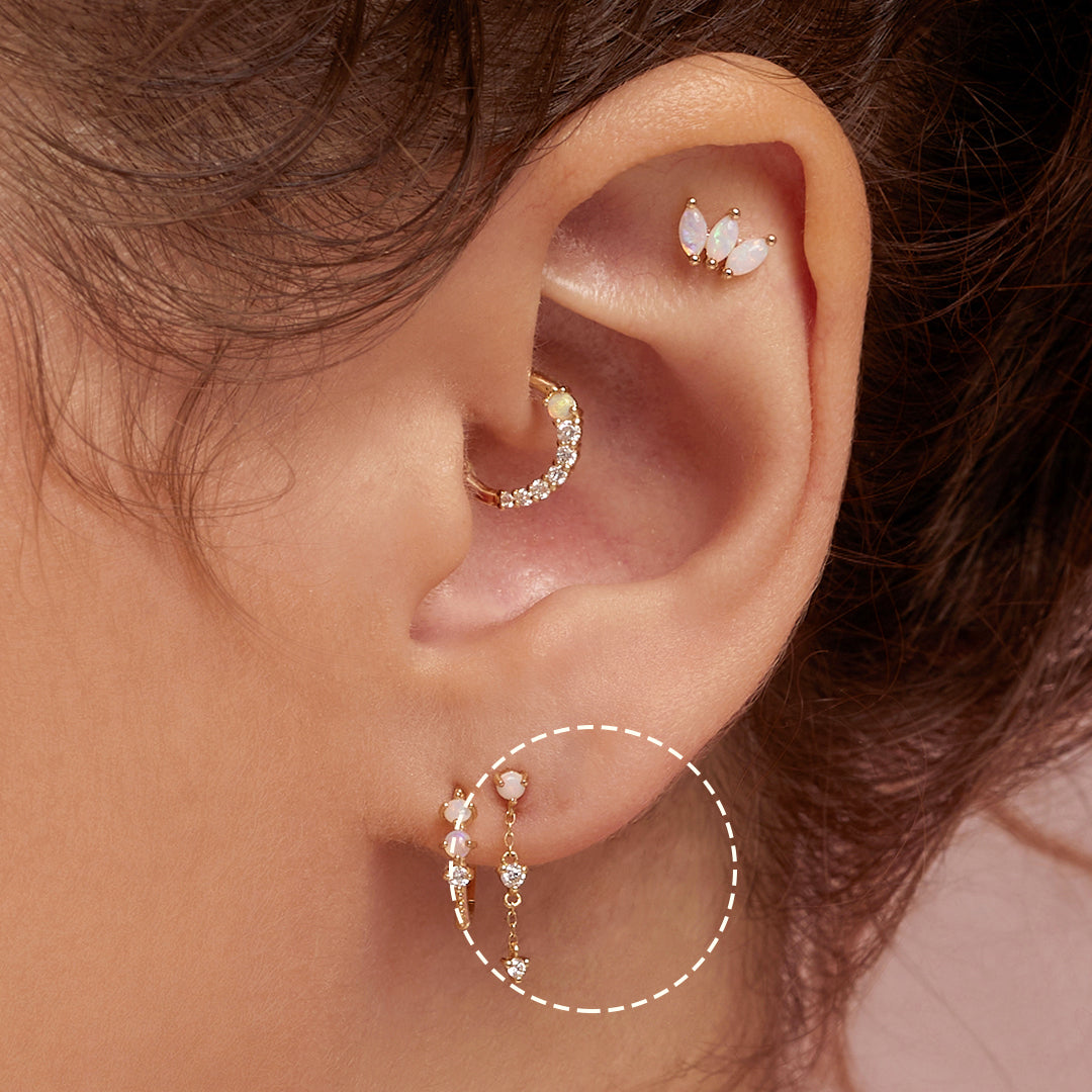 CELESTIA | Opal and Lab-Grown Diamond Drop Earring