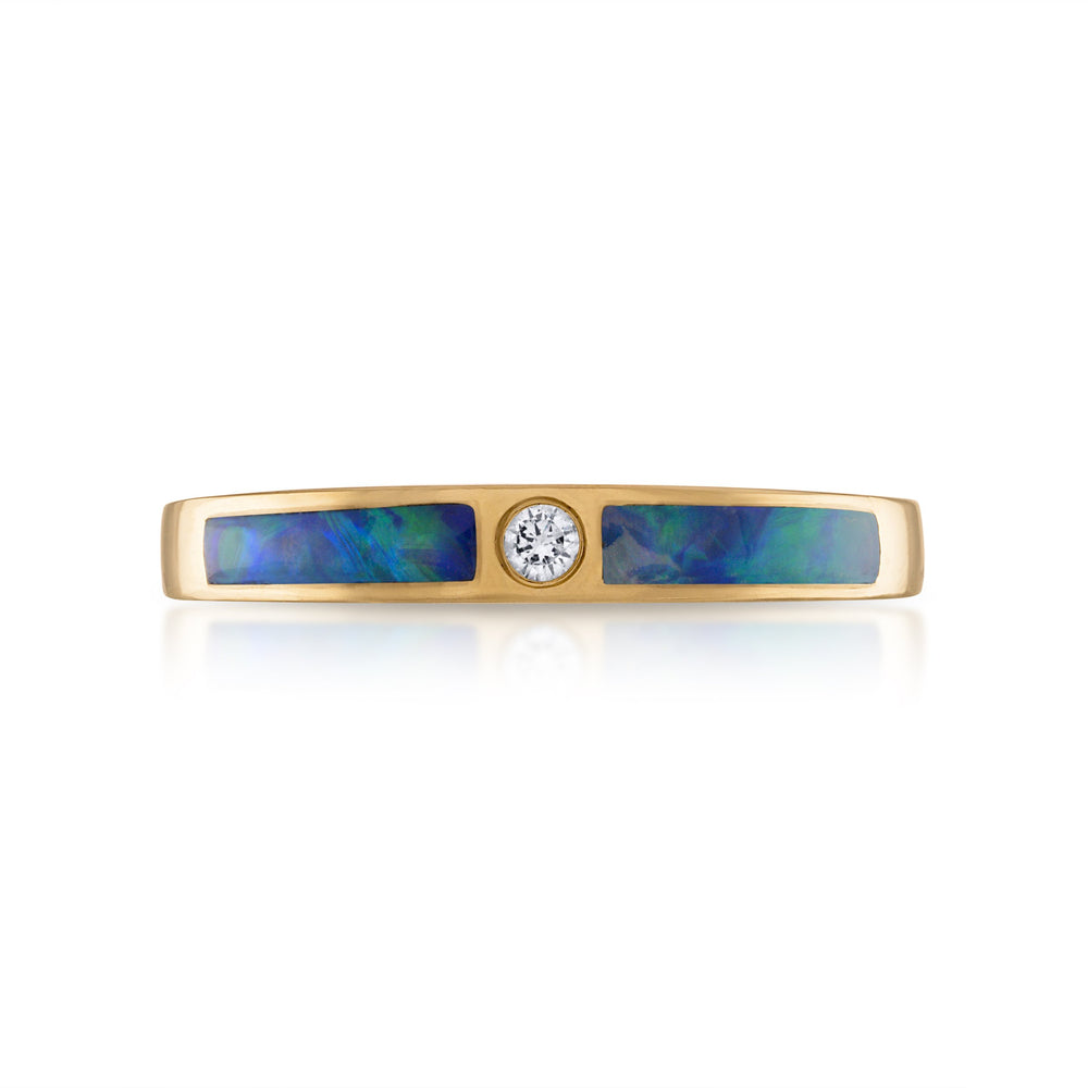Prism Stackables: Australian Opal Starlight Beam Ring