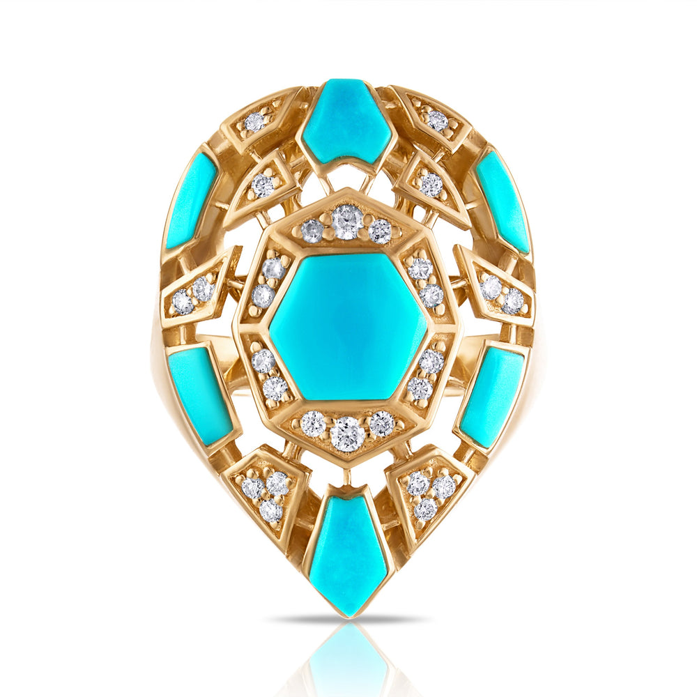Sleeping Beauty Turquoise Crown Mirage Ring