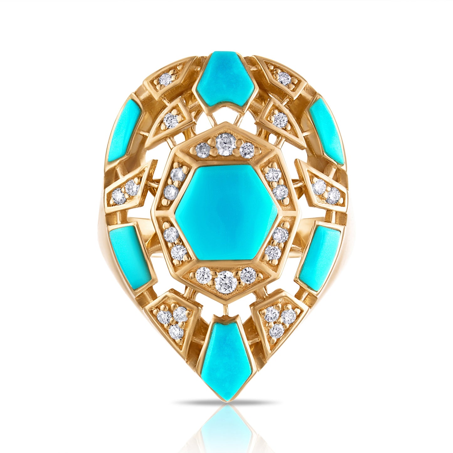 Sleeping Beauty Turquoise Crown Mirage Ring