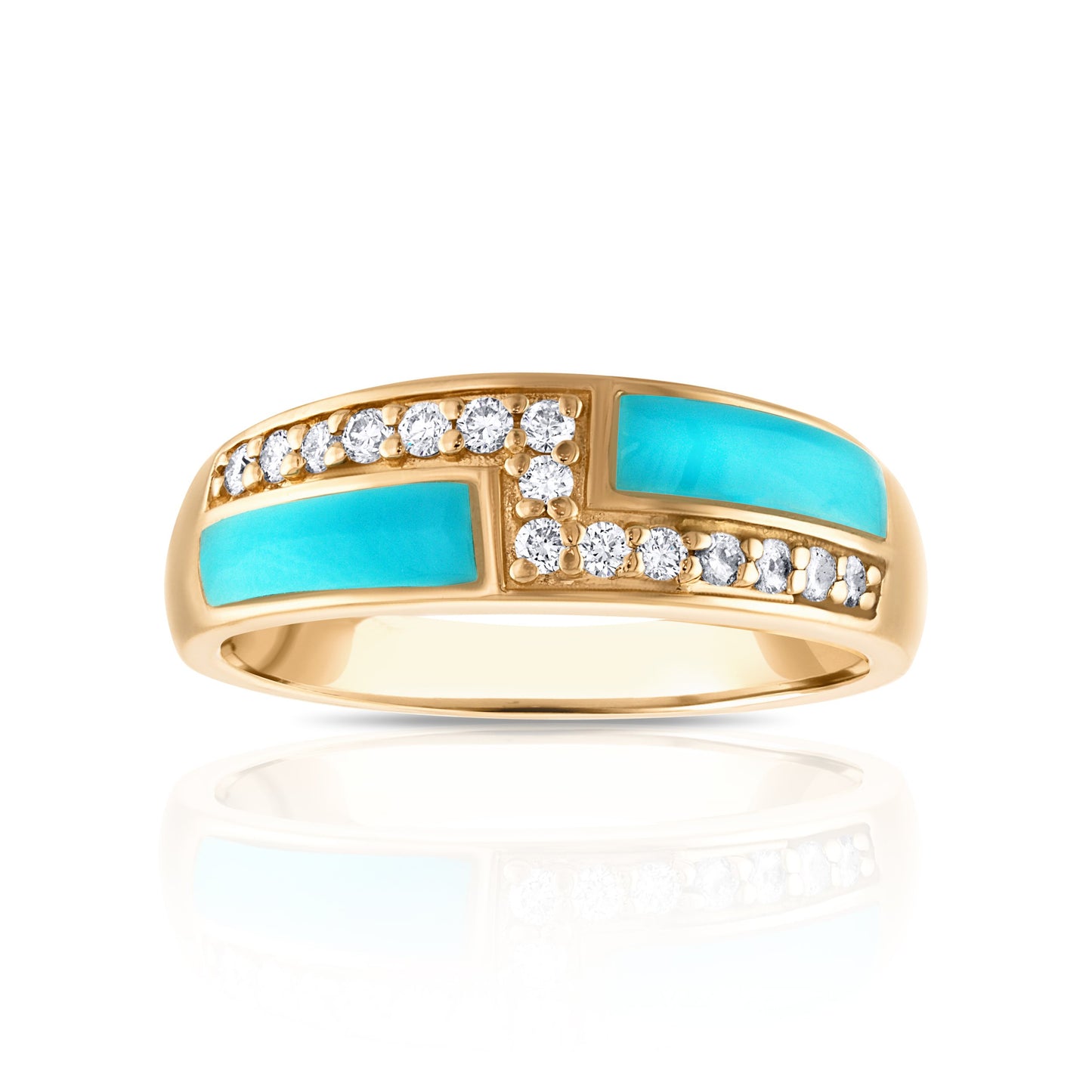 Sleeping Beauty Turquoise Meridian Ring