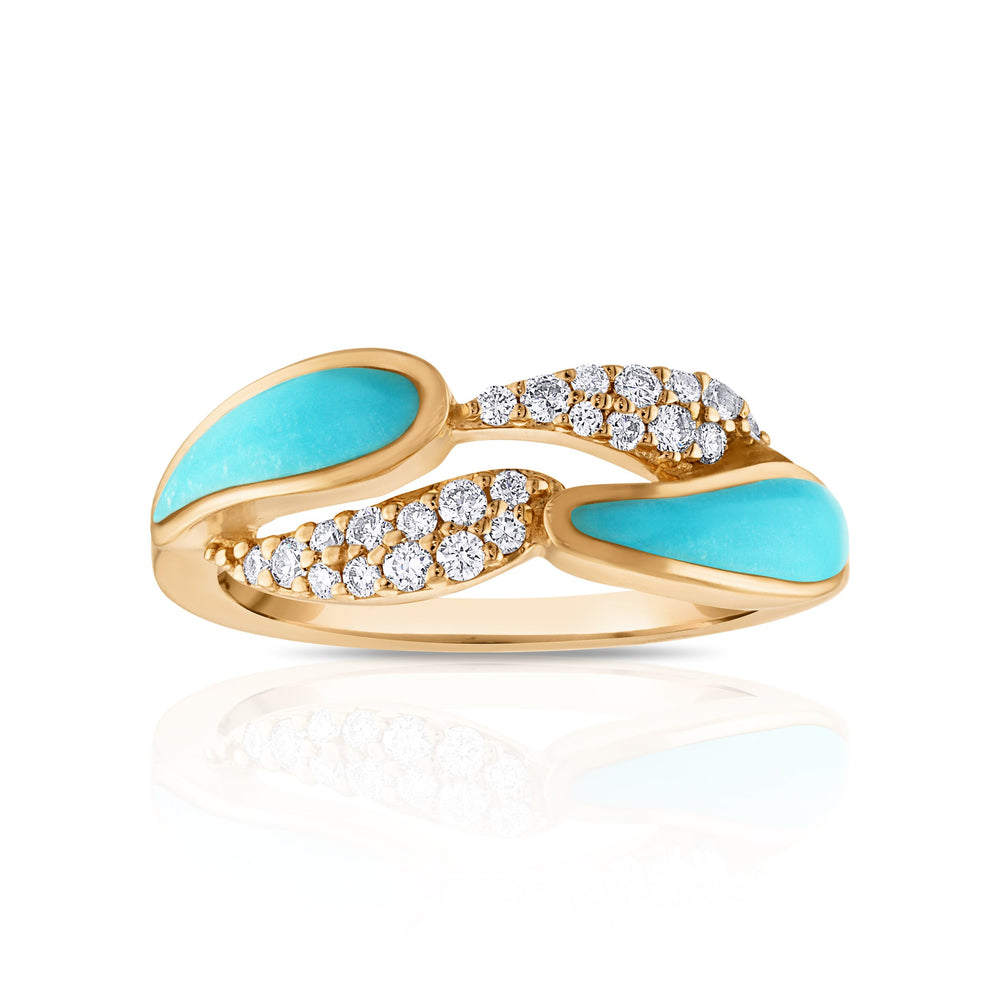 Sleeping Beauty Turquoise Ocean Ember Ring