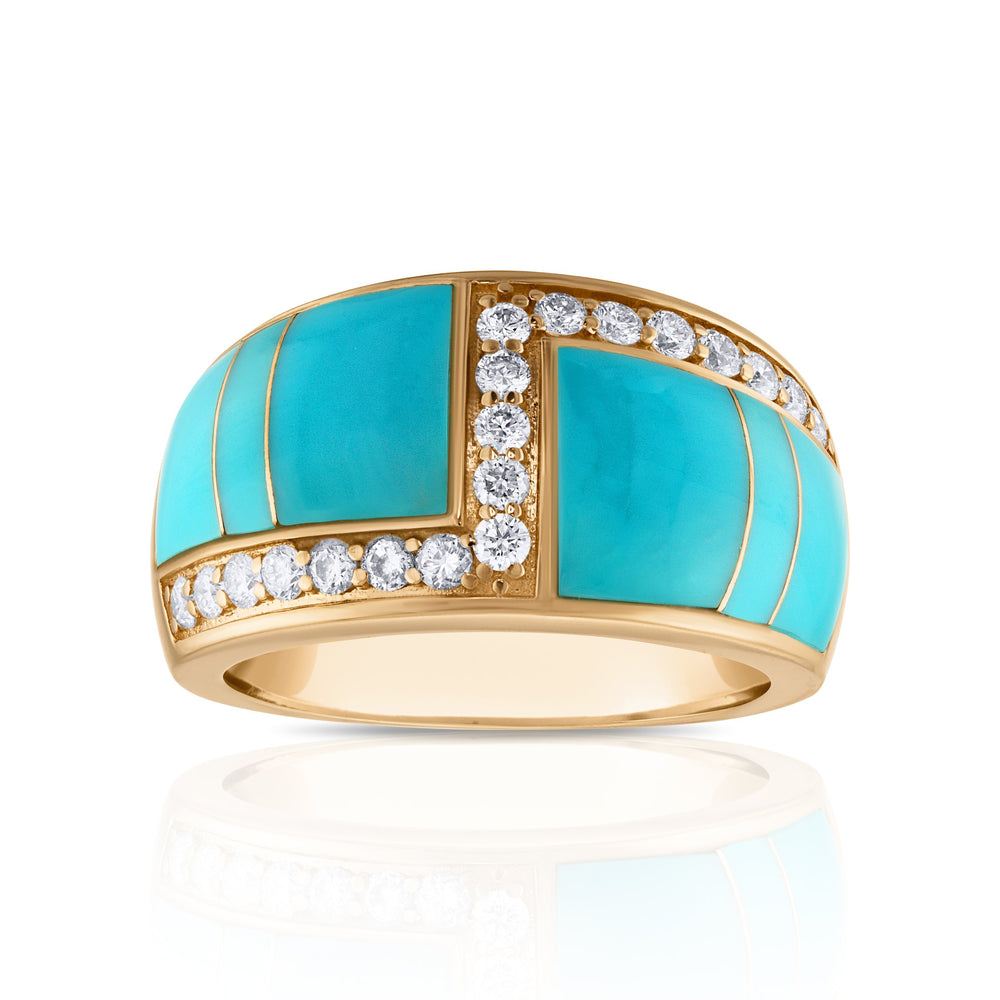 Sleeping Beauty Turquoise Opulent Matrix Ring