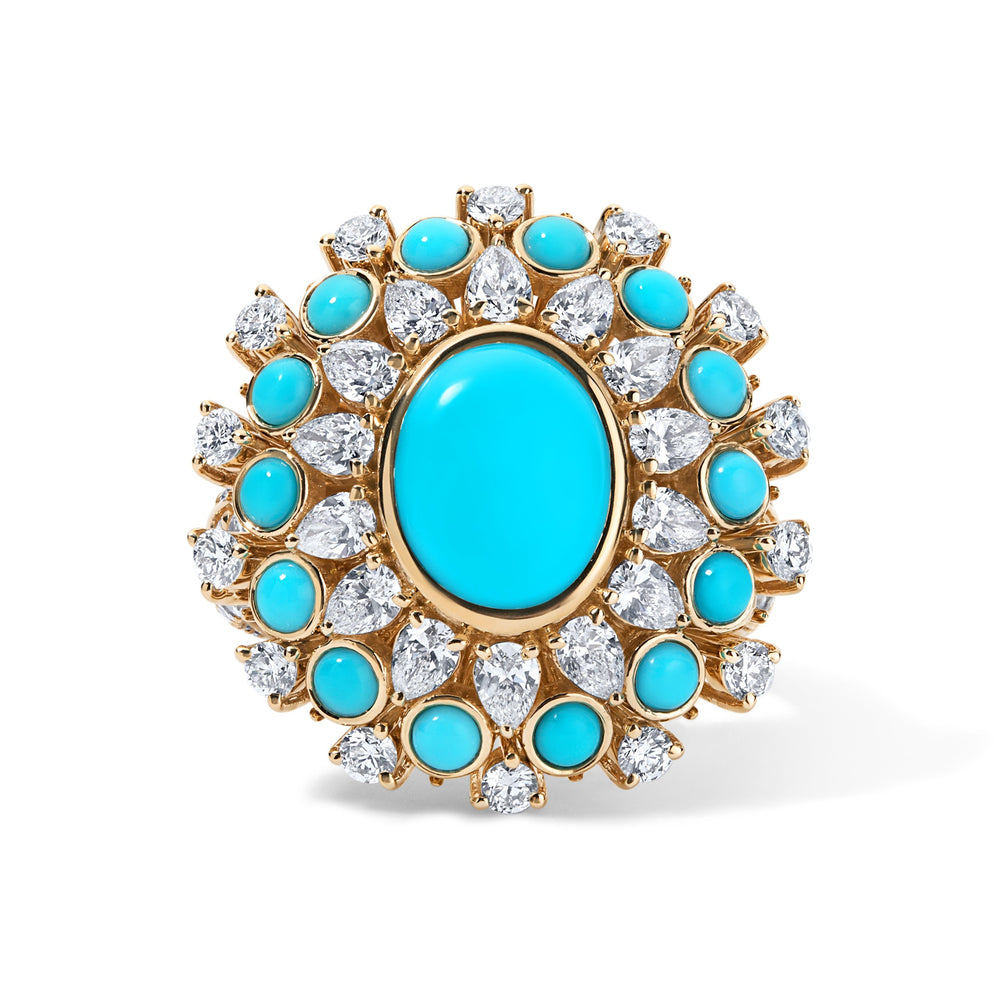 
                  
                    Sleeping Beauty Turquoise Sky Flower Ring
                  
                