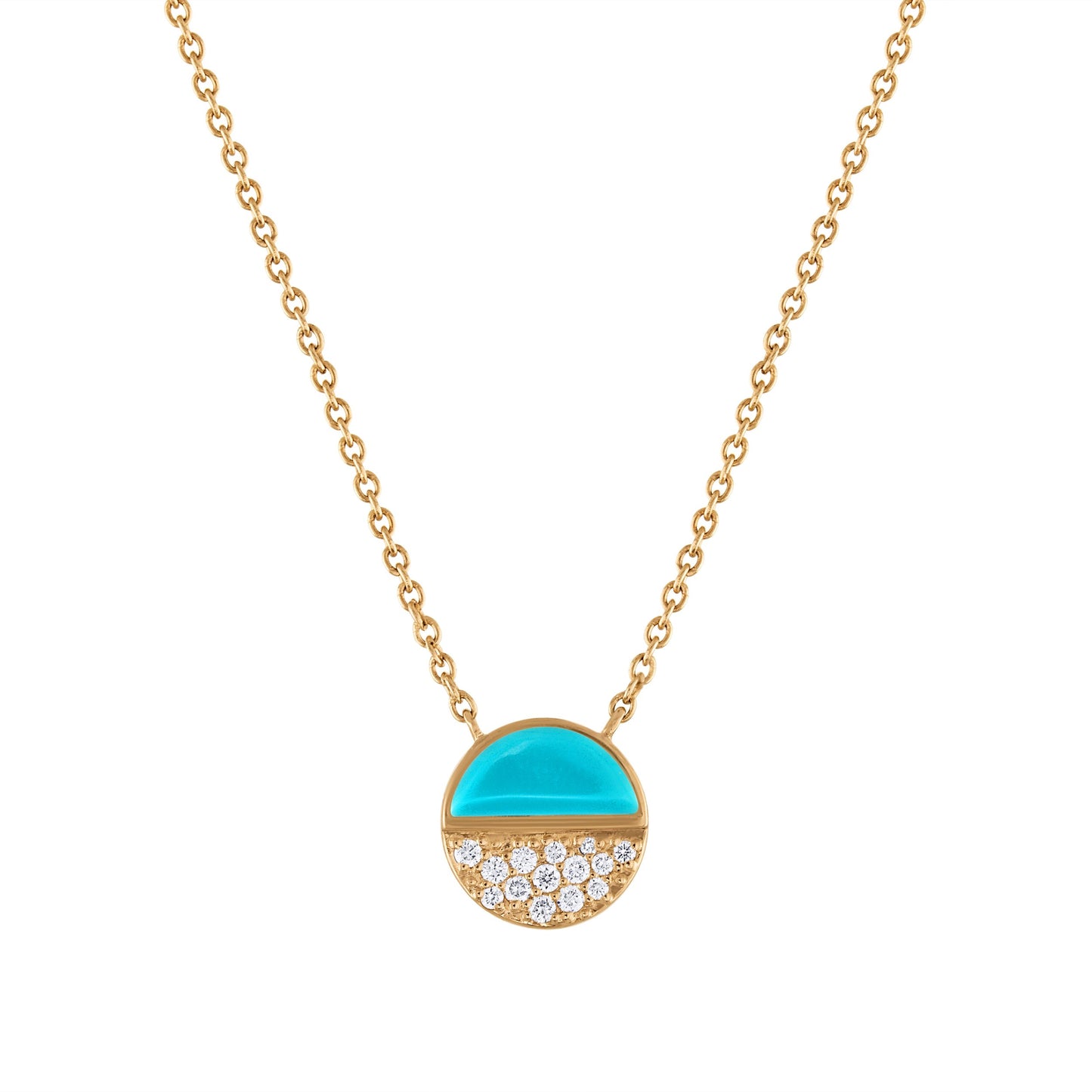 Sleeping Beauty Turquoise Slice of Sunshine Necklace (with chain)