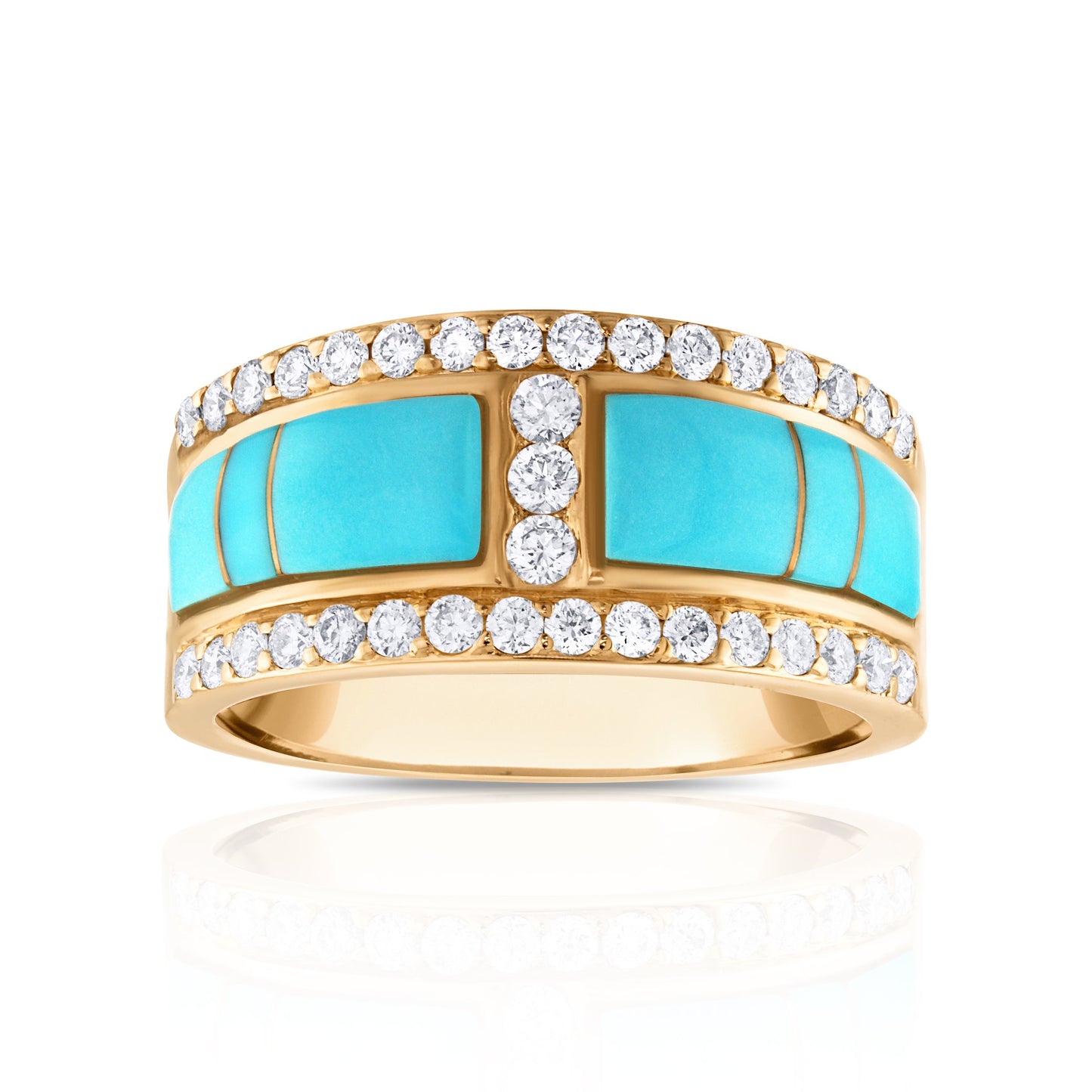 Sleeping Beauty Turquoise Starlight Divide Ring