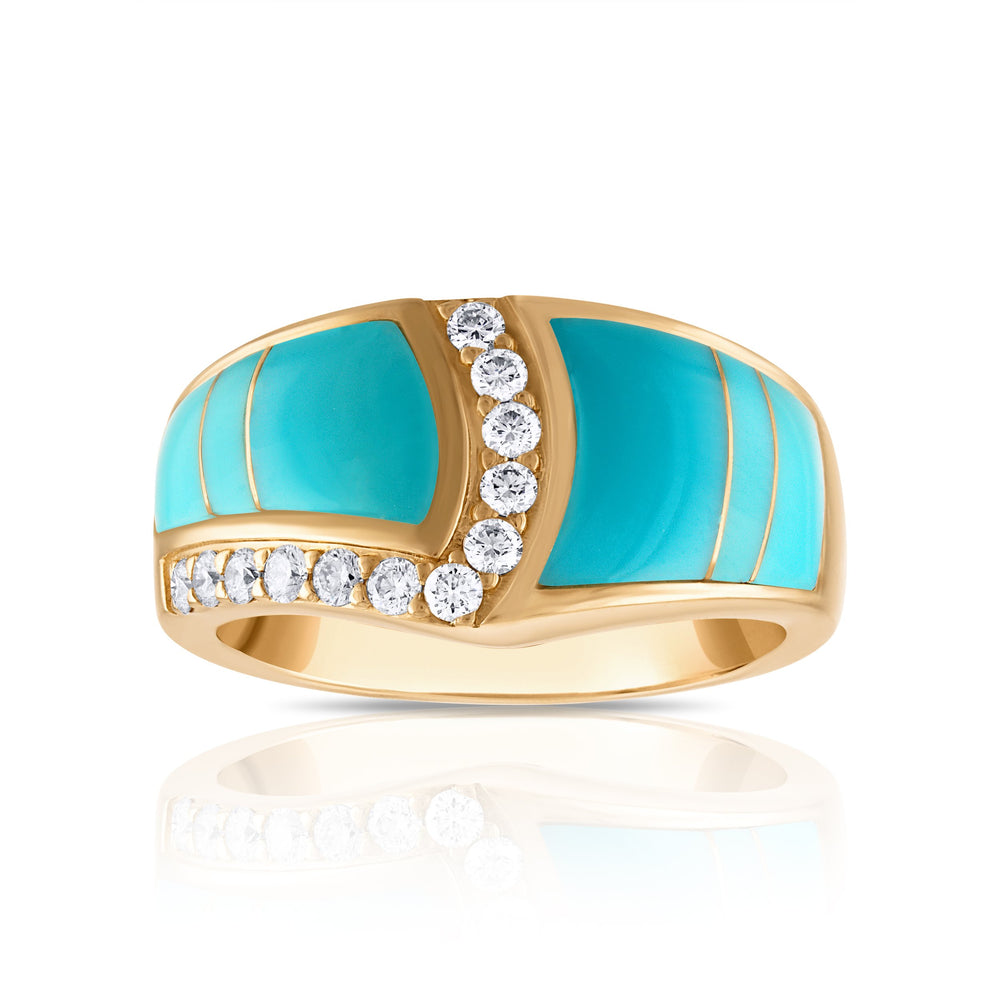 Sleeping Beauty Turquoise Crest Ring
