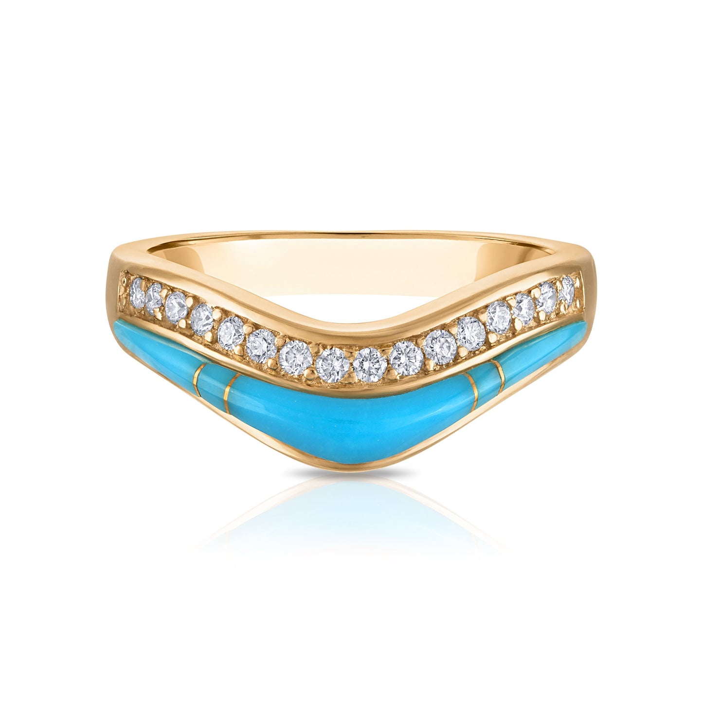 Sleeping Beauty Turquoise Wave Ring