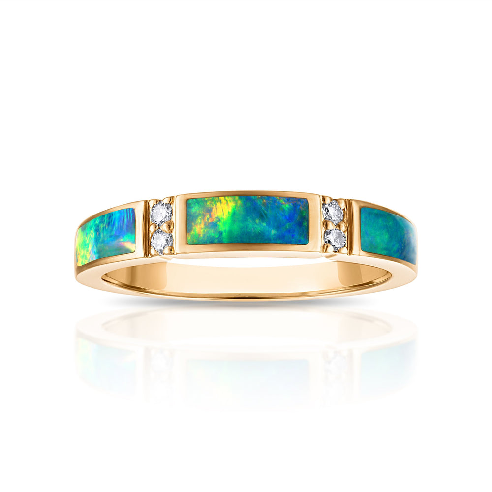 Prism Stackables: Australian Opal Endless Horizon Ring
