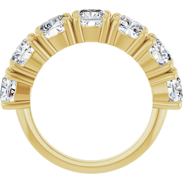 4 1/2 ctw Lab-Grown Diamond Seven-Stone Anniversary Band in 14K Yellow Gold