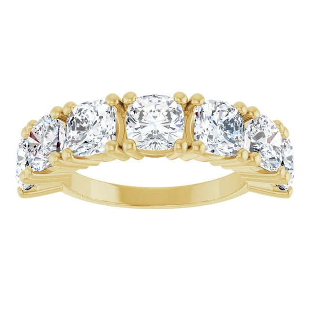 4 1/2 ctw Lab-Grown Diamond Seven-Stone Anniversary Band in 14K Yellow Gold