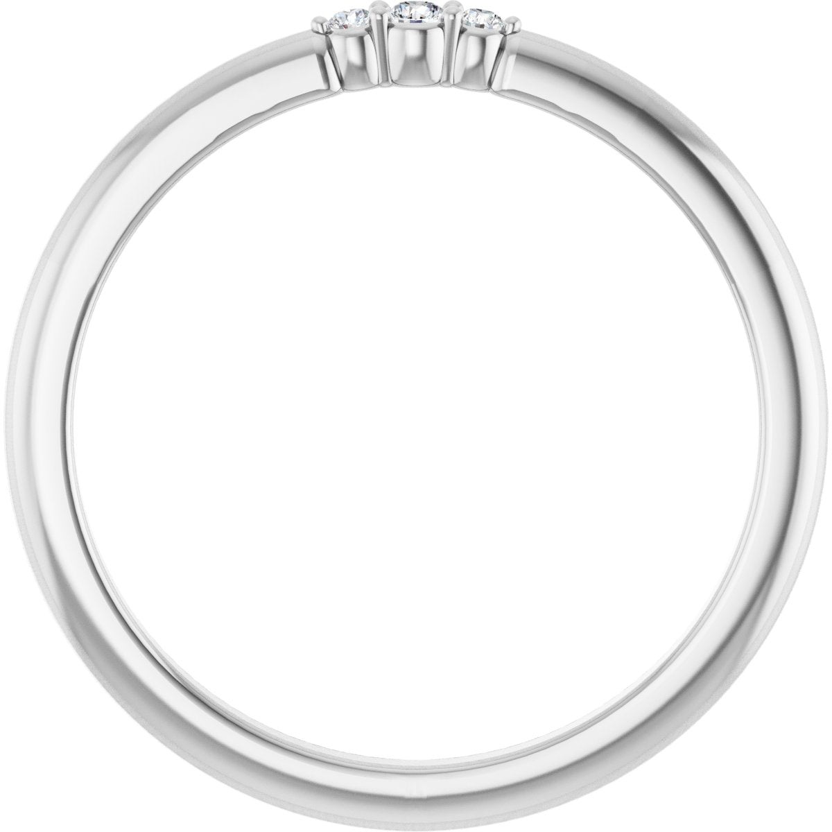 Sterling Silver .03 CTW Natural Diamond Stackable Ring