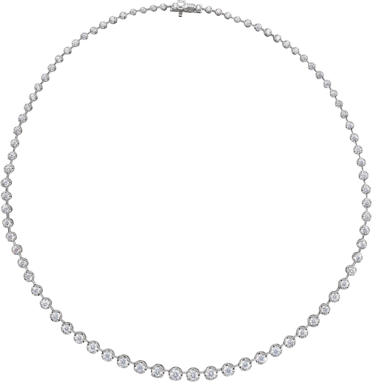 Sterling Silver 6 3/4 CTW Lab-Grown Diamond Line 16" Necklace
