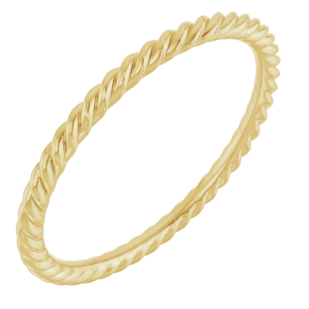 14K Yellow Gold 1.3 mm Skinny Rope Band