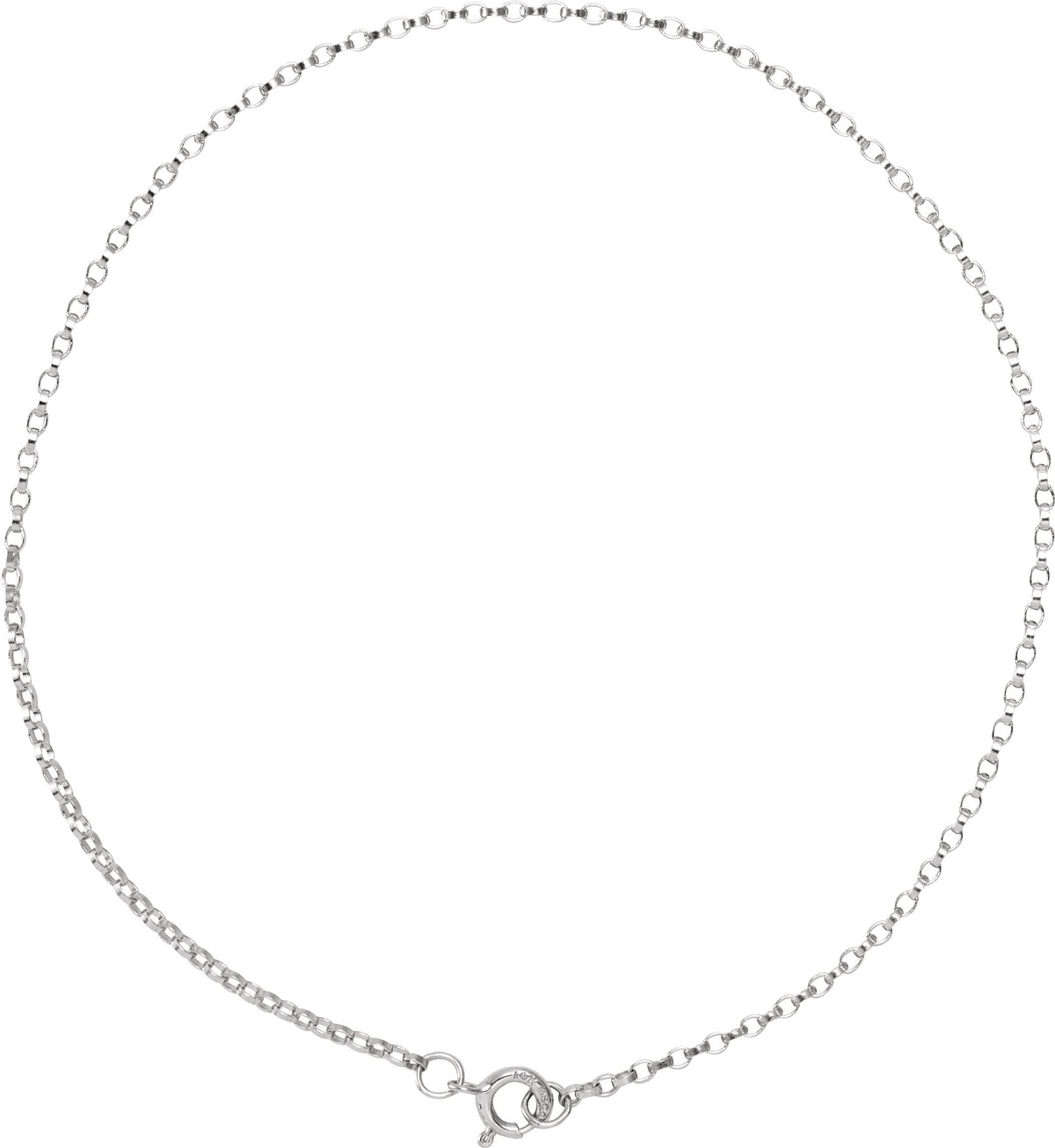 Sterling Silver 1.1 mm Rolo 7" Chain