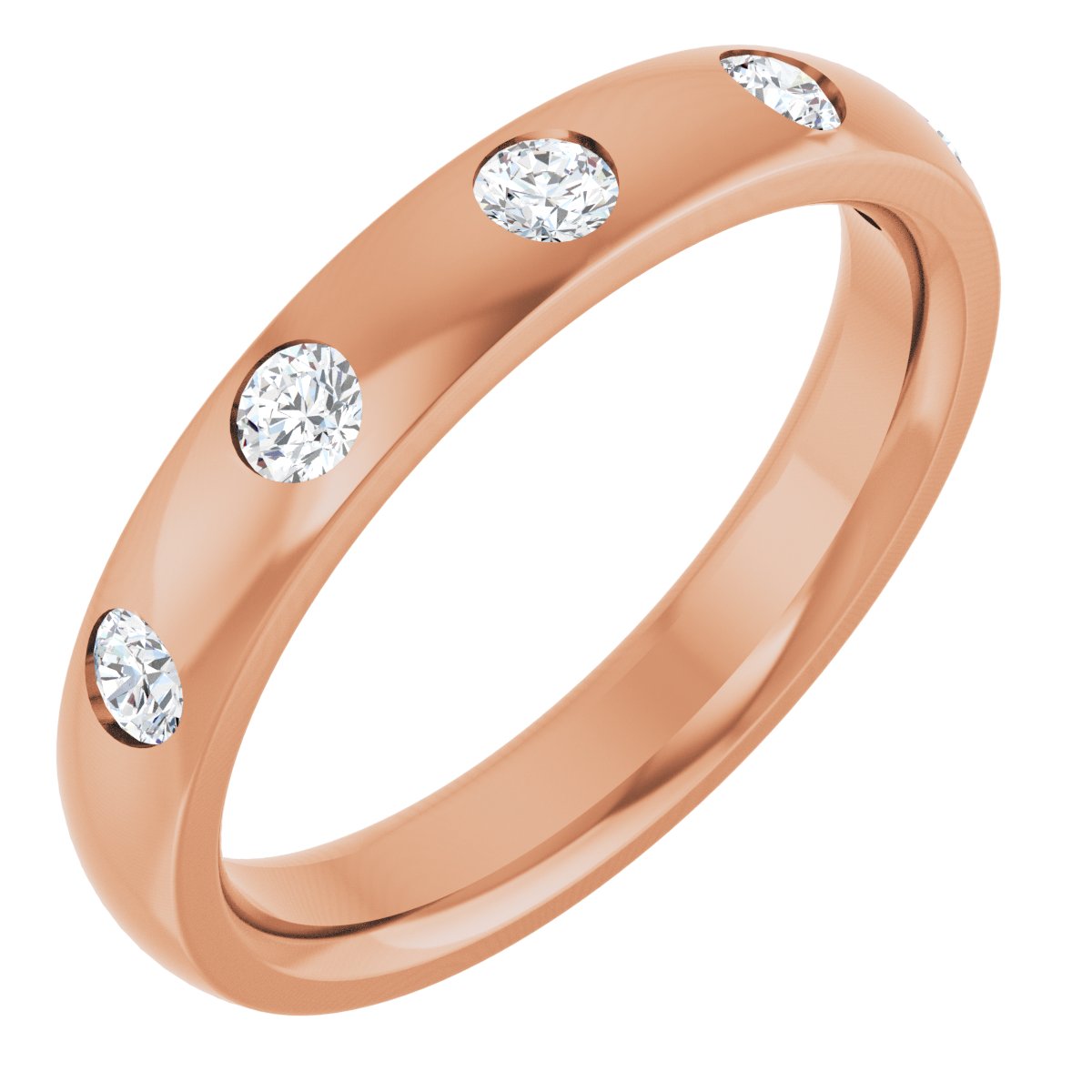 14K Rose Gold .07 CTW Natural Diamond Anniversary Band