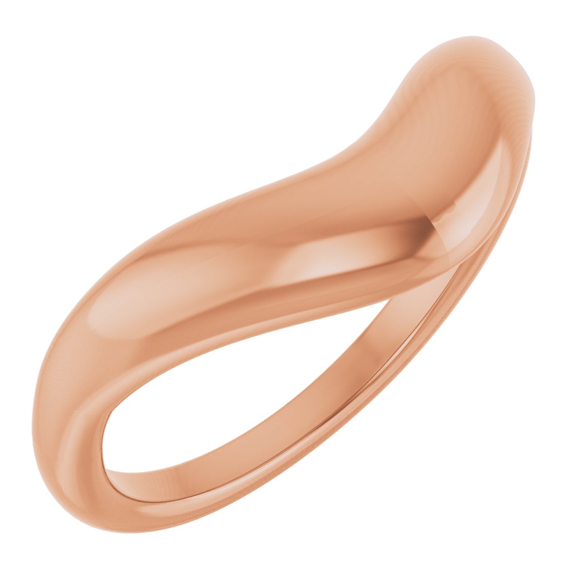 14K Rose Gold Contour Band