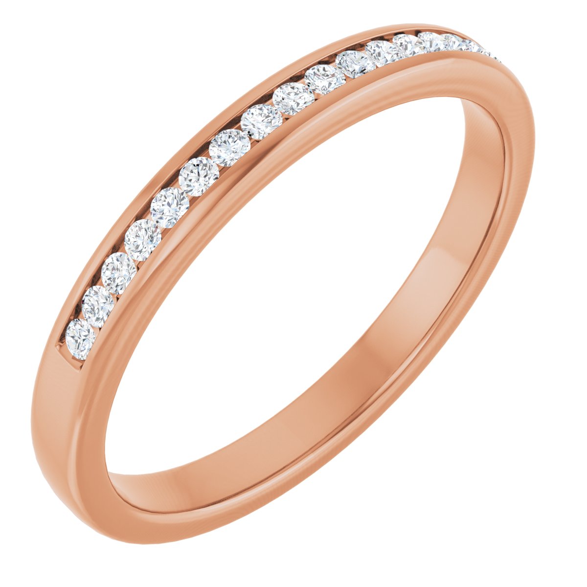 14K Rose Gold 1/4 CTW Lab-Grown Diamond Channel-Set Band