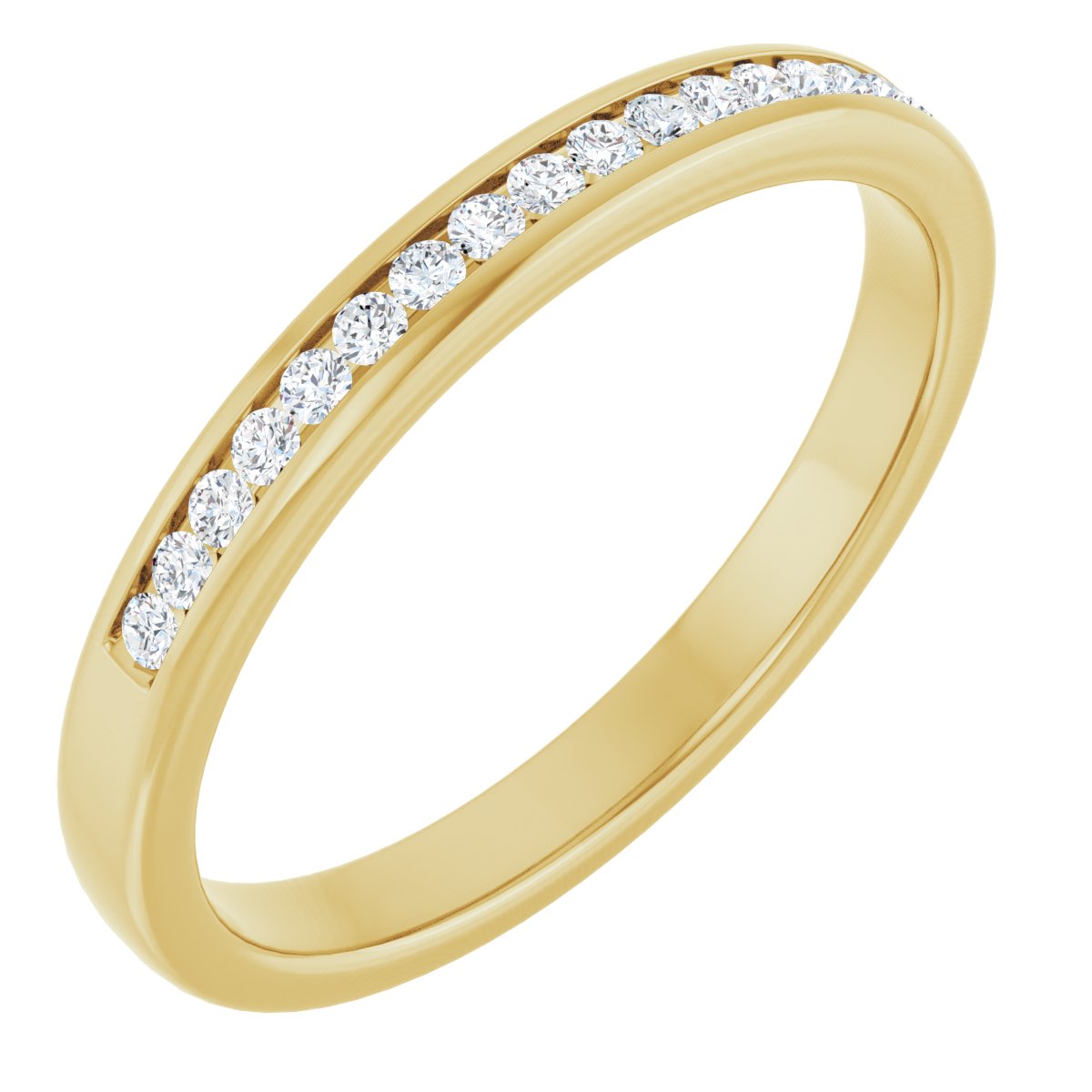 14K Yellow Gold 1/4 CTW Lab-Grown Diamond Channel-Set Band