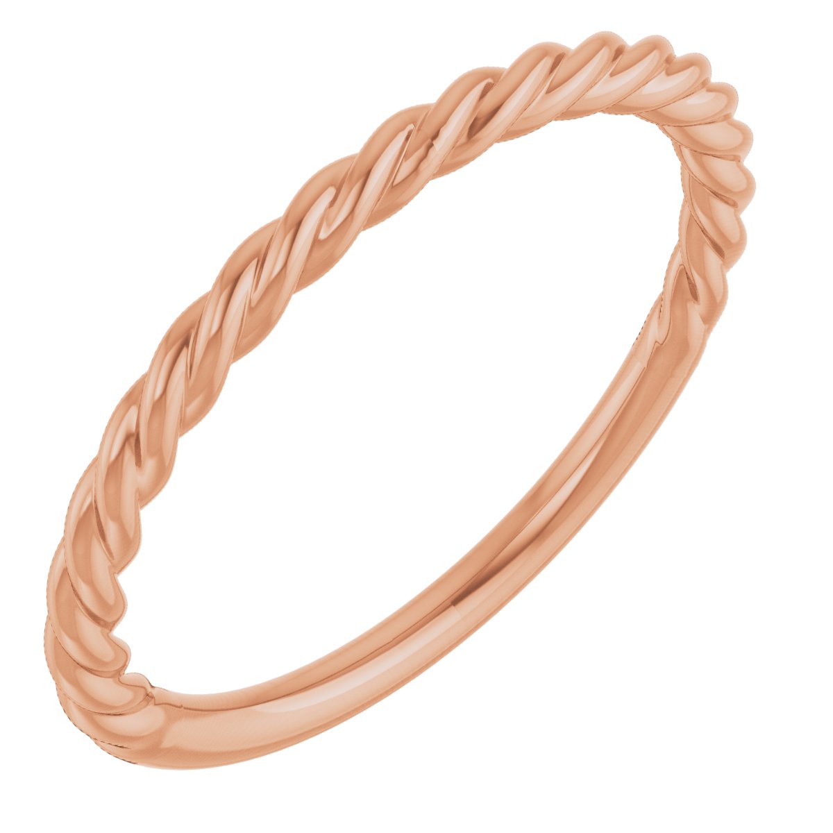 14K Rose Gold 1.7 mm Rope Band