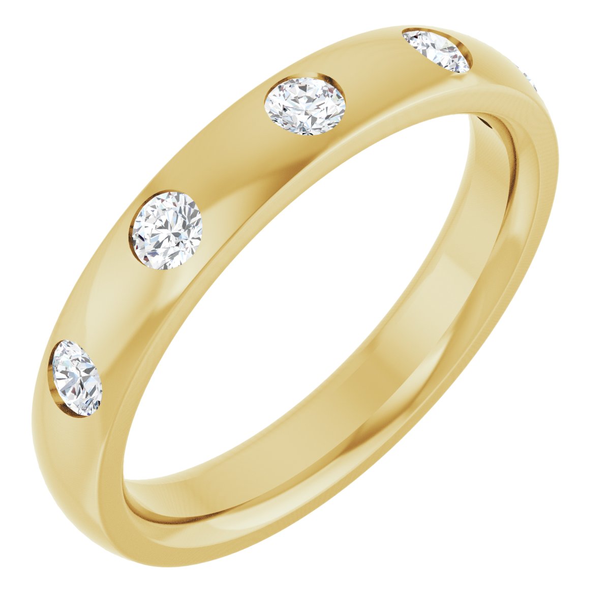 14K Yellow Gold .08 CTW Natural Diamond Anniversary Band