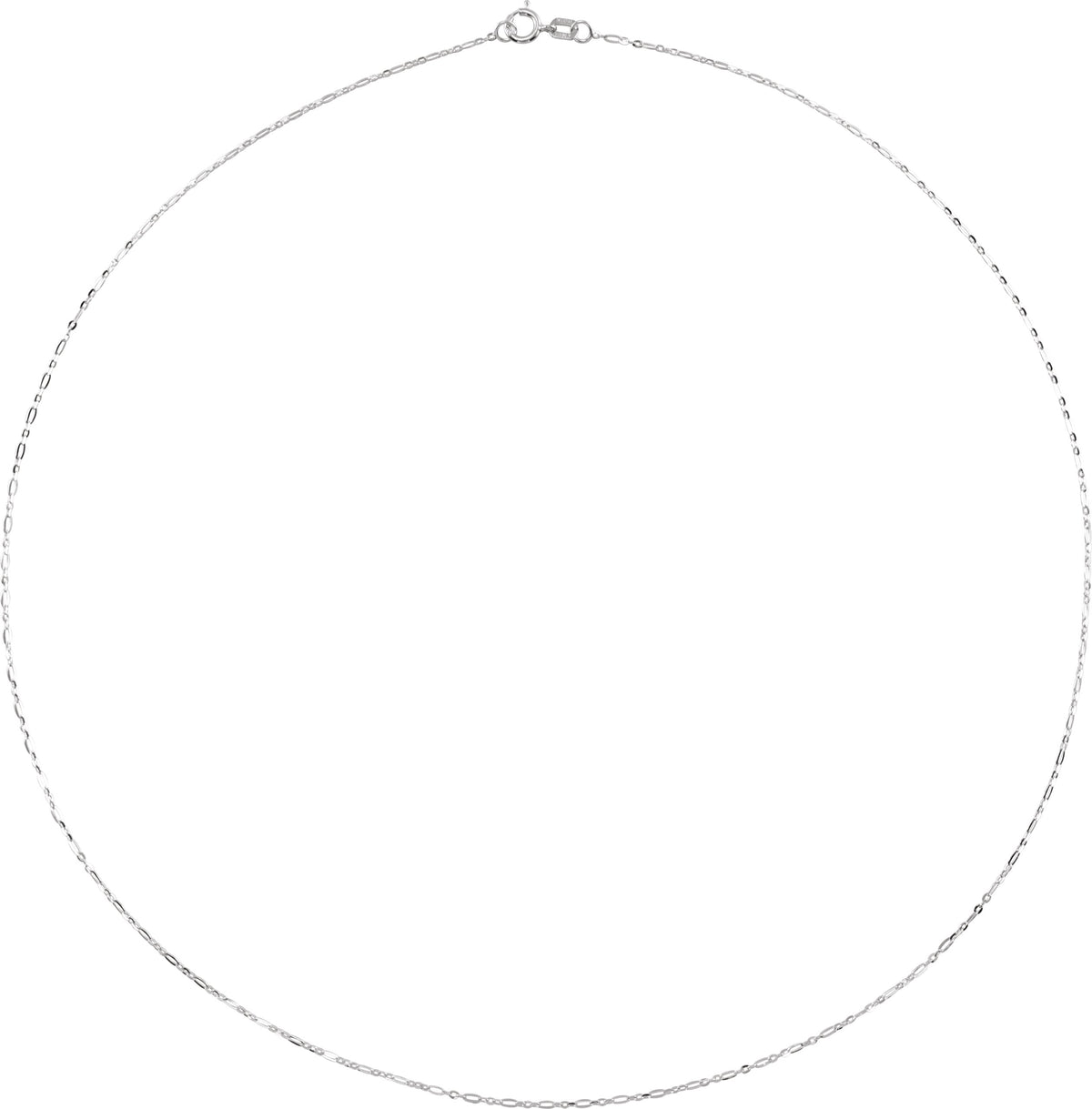 Sterling Silver 1.25 mm Figaro 7" Chain