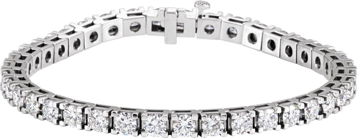 14K White Gold 9 CTW Lab-Grown Diamond Line 7 1/4" Bracelet