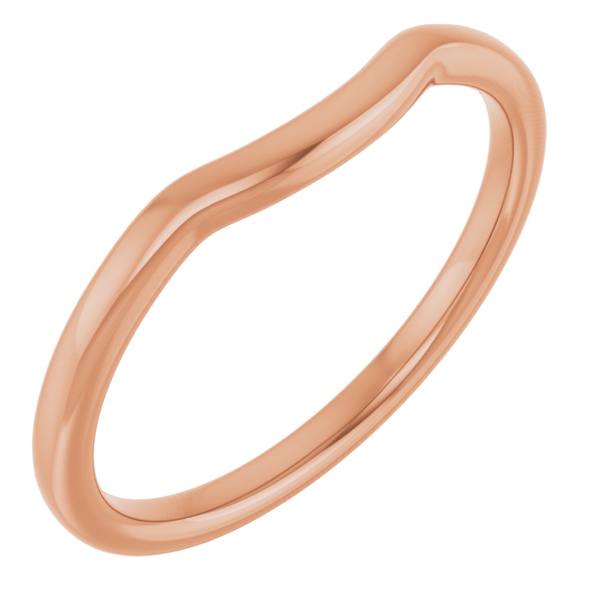 14K Rose Gold Contour Band