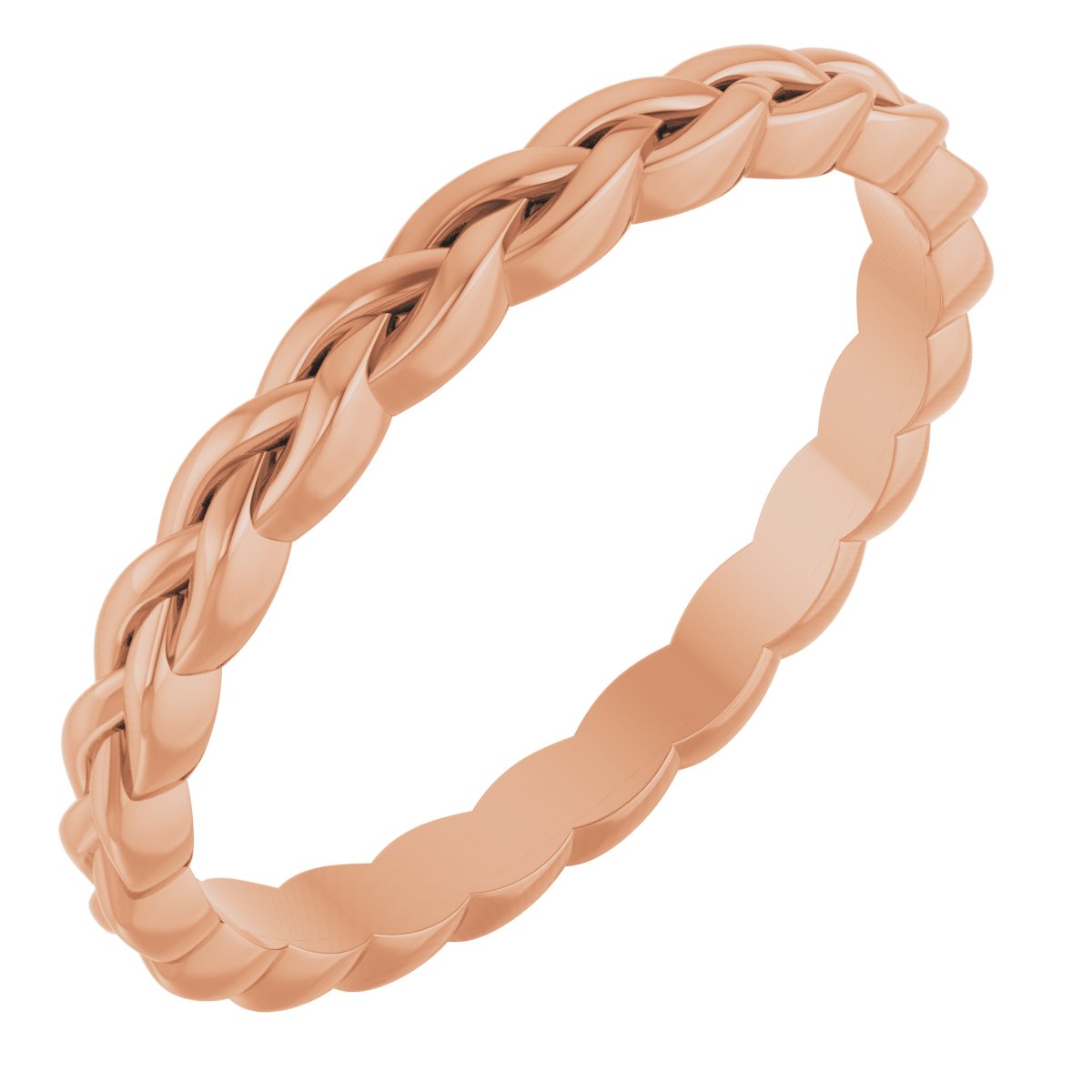 14K Rose Gold 2 mm Woven-Design Band