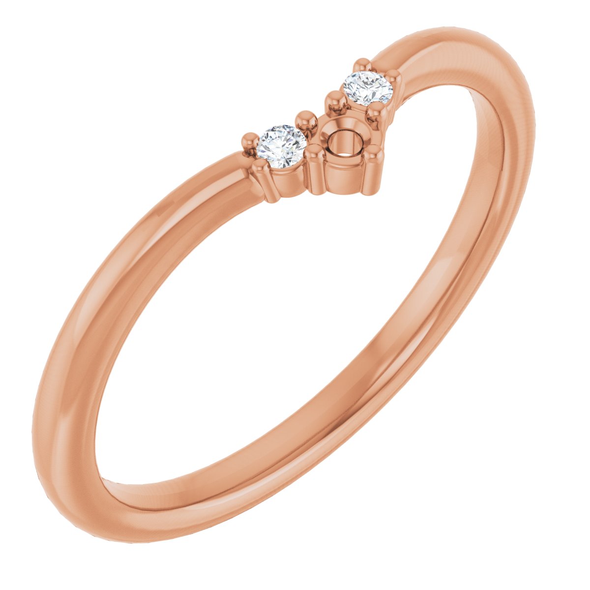 14K Rose Gold .06 CTW Lab-Grown Diamond Contour Band