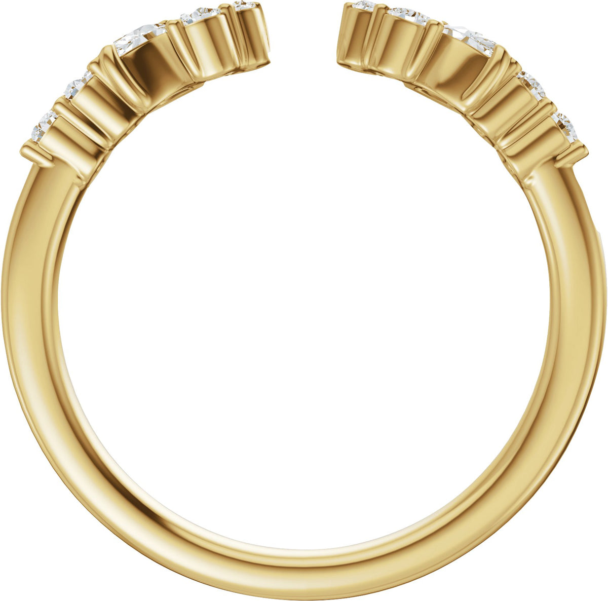 14K Yellow Gold 1/4 CTW Natural Diamond Open Band