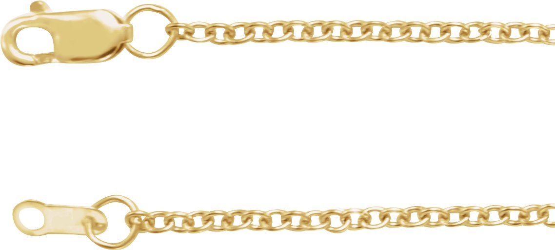 14K Yellow Gold 1.5 mm Cable 20" Chain