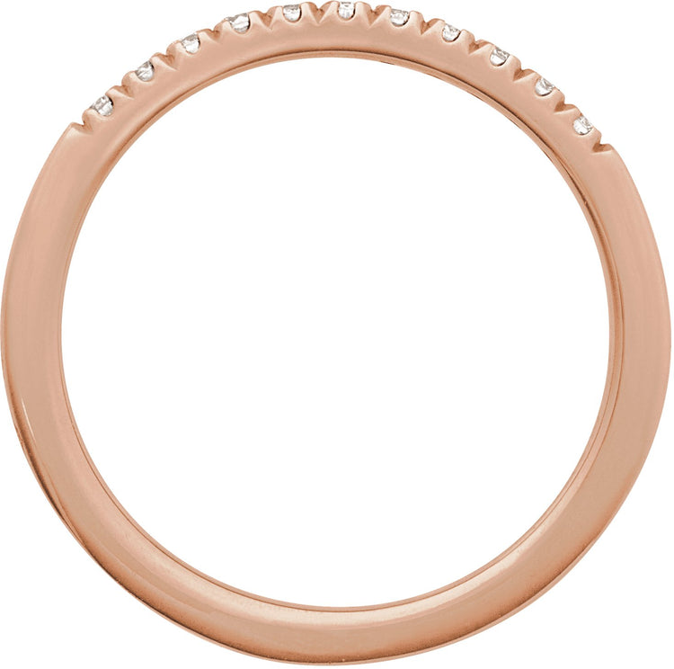 10K Rose Gold 1/6 CTW Lab-Grown Diamond Stackable Ring