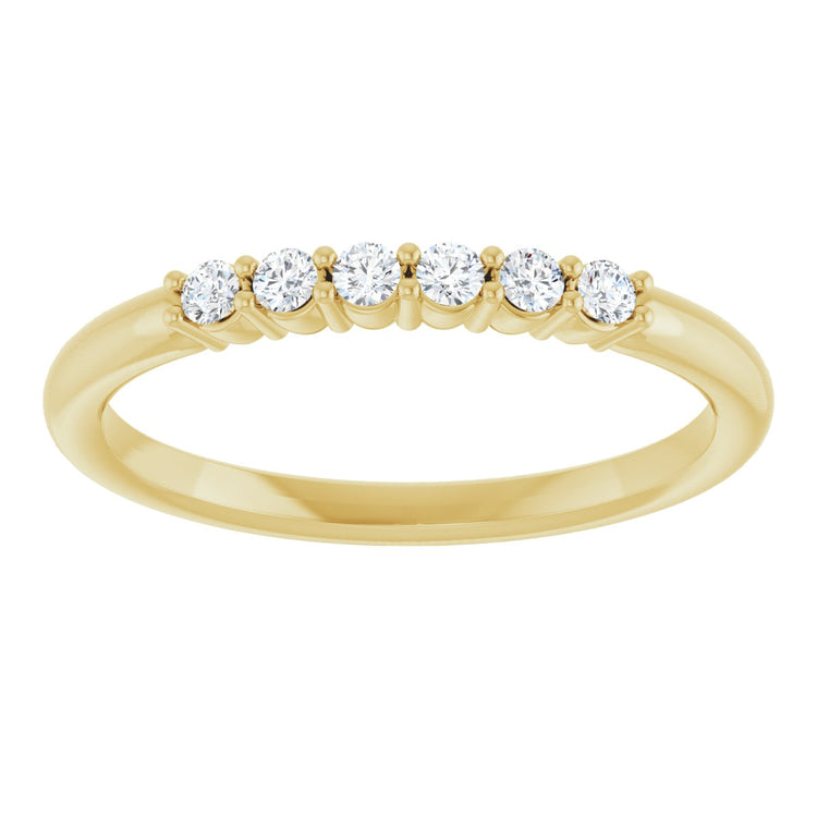 14K Yellow Gold 1/8 CTW Natural Diamond Stackable Ring