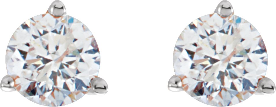 Platinum 1/5 CTW Natural Diamond Stud Earrings