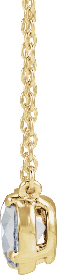 10K Yellow Gold 1 1/4 CT Lab-Grown Diamond Claw-Prong Bezel-Style 18" Necklace