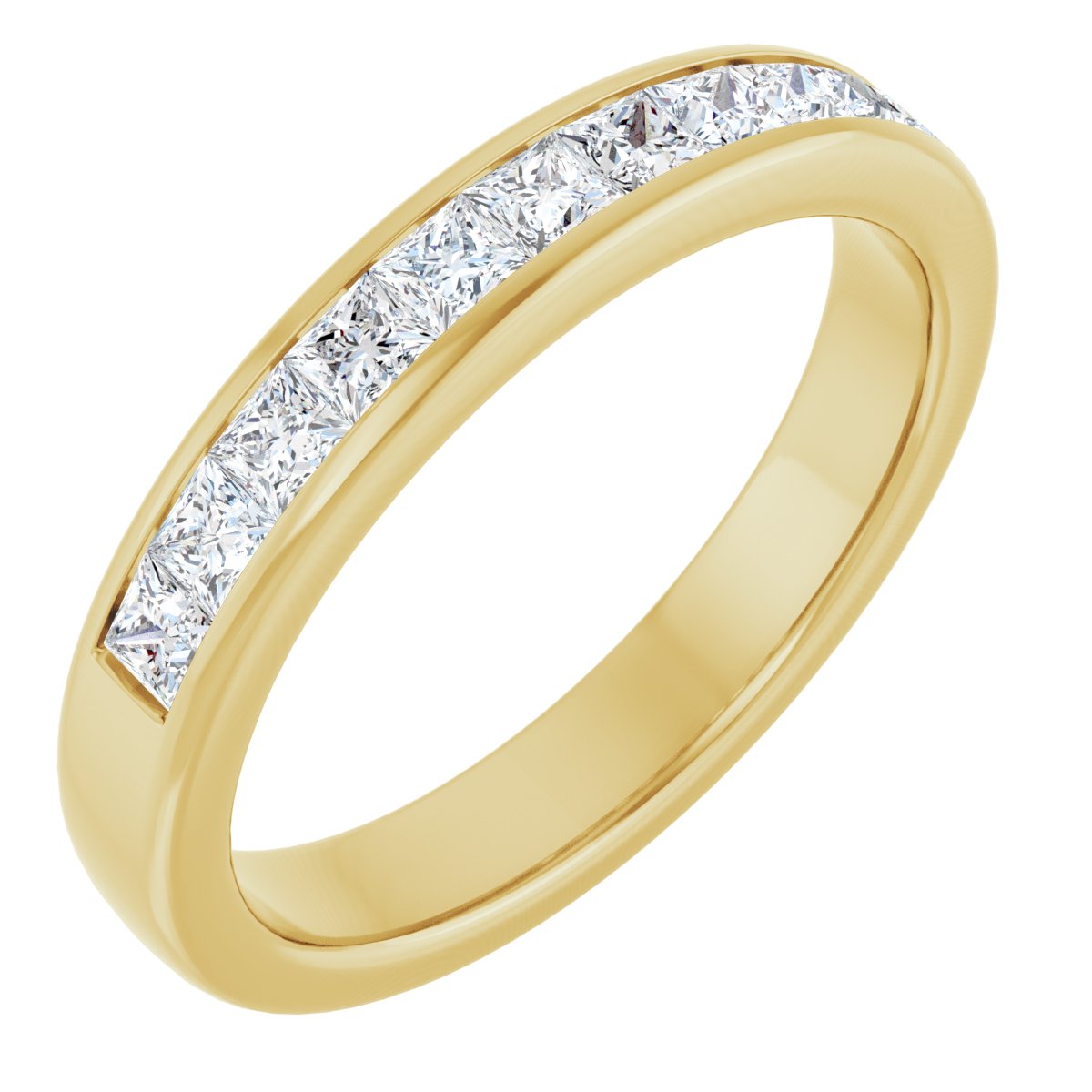 14K Yellow Gold 1 CTW Natural Diamond Band