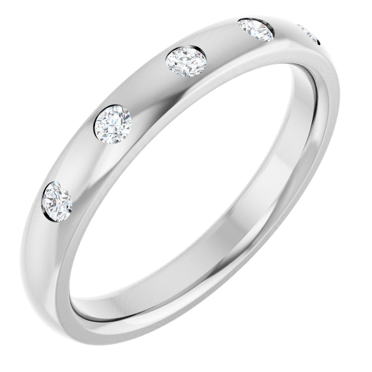 14K White Gold .02 CTW Natural Diamond Anniversary Band