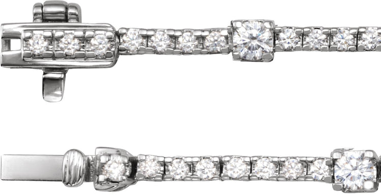 14K White Gold 4 CTW Lab-Grown Diamond Line 16
