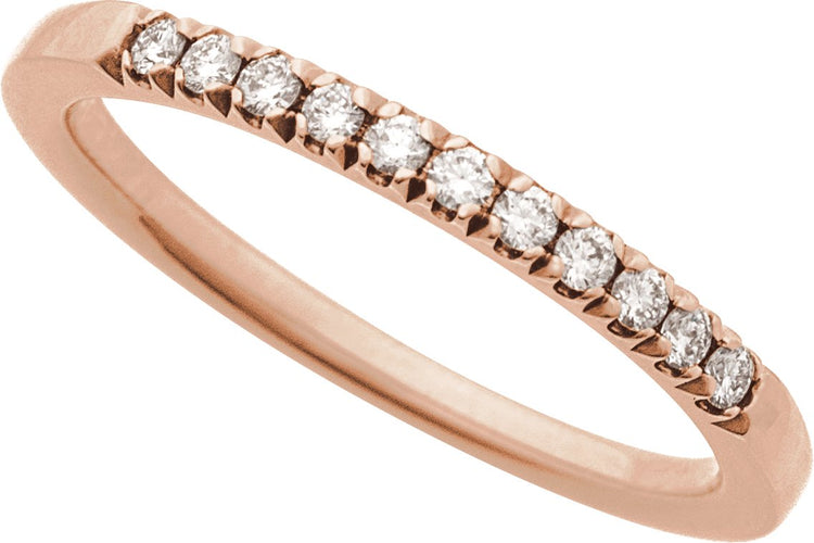 10K Rose Gold 1/6 CTW Lab-Grown Diamond Stackable Ring