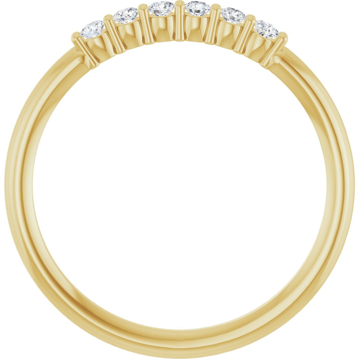 14K Yellow Gold 1/8 CTW Natural Diamond Stackable Ring