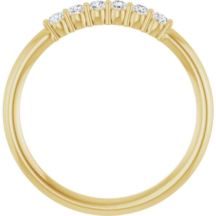 14K Yellow Gold 1/8 CTW Natural Diamond Stackable Ring
