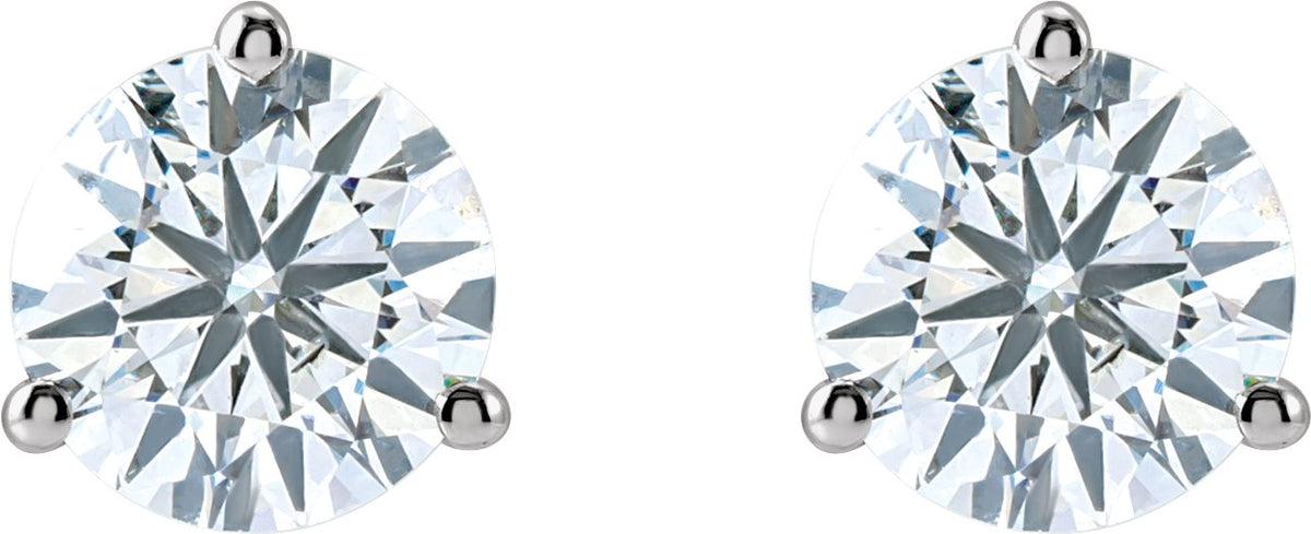 14K White Gold 2 CTW Lab-Grown Diamond Stud Earrings