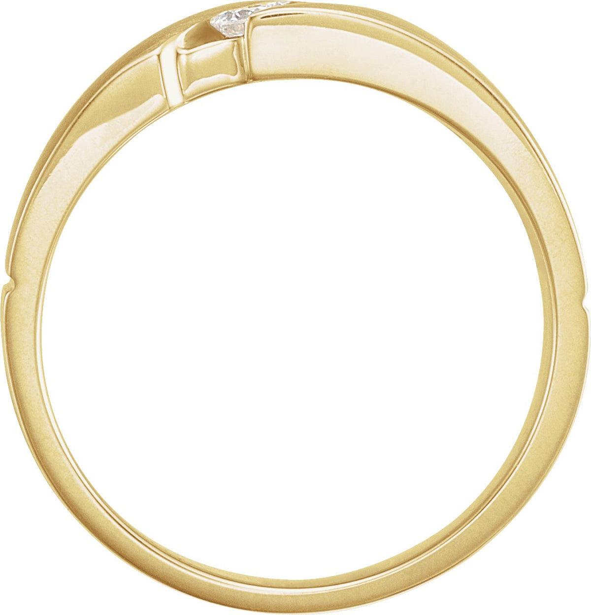 14K Yellow Gold 1/5 CTW Natural Diamond 3-Stone Band