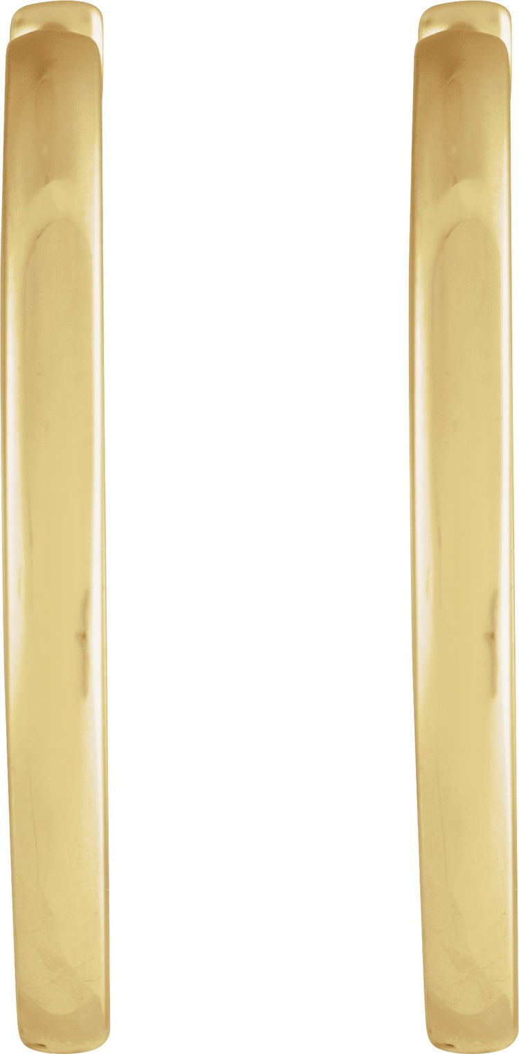 10K Yellow Gold Hinged 18 mm Hoop Earrings