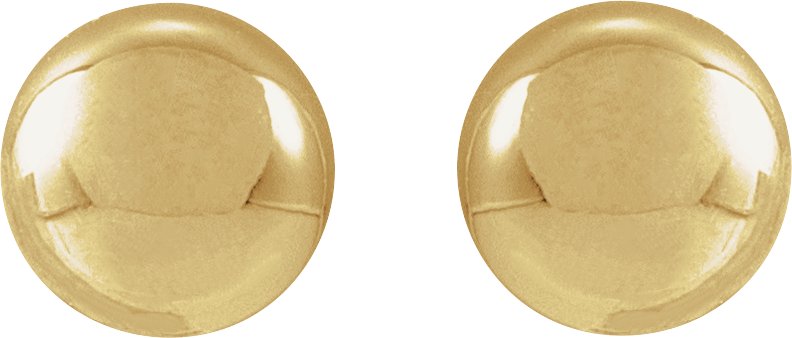 14K Yellow Gold 4 mm Ball Earrings
