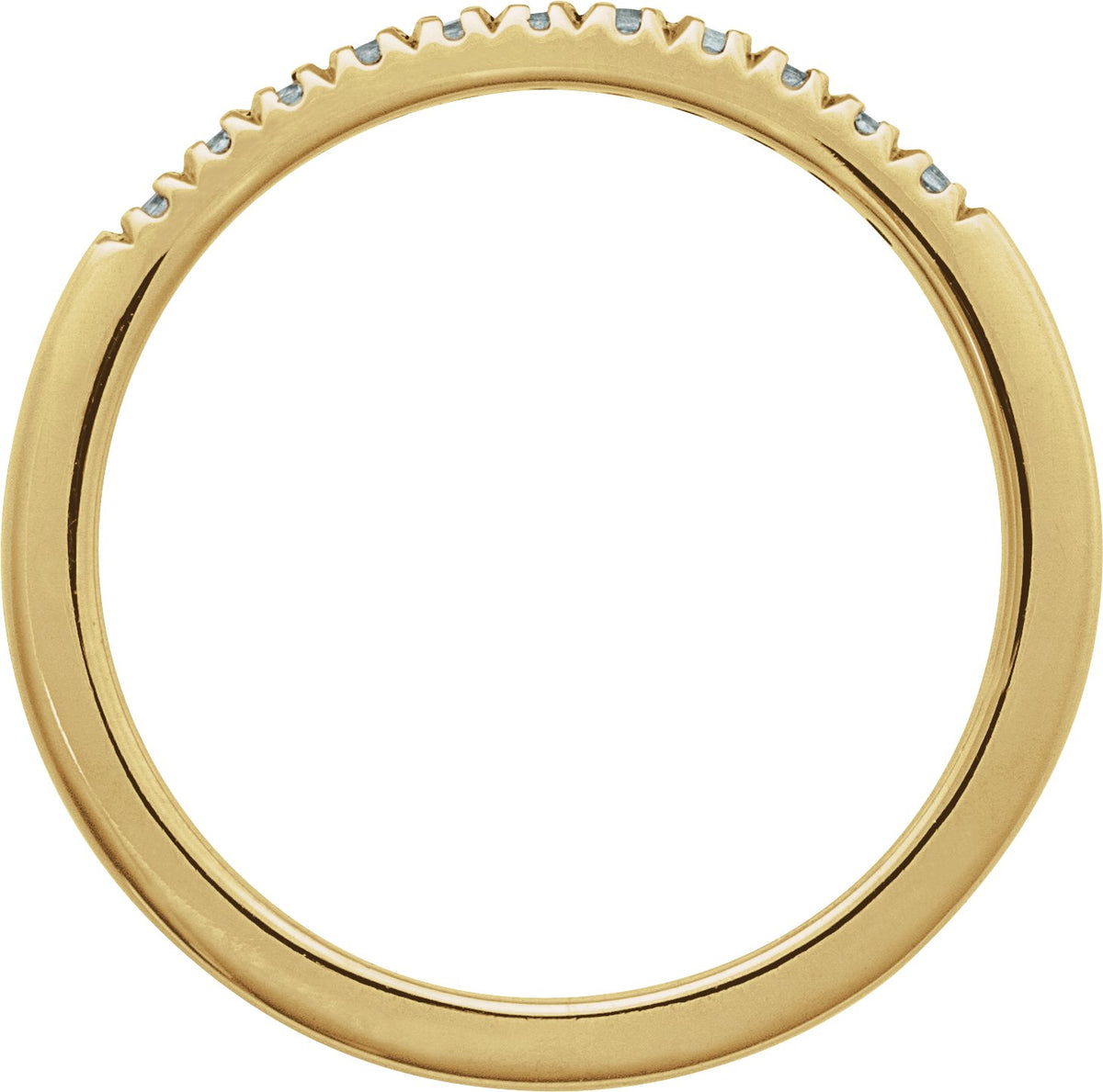 14K Yellow Gold Vermeil Natural Aquamarine Stackable Ring