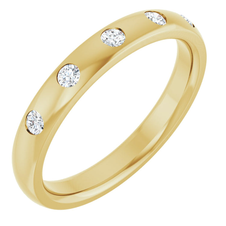 14K Yellow Gold .02 CTW Natural Diamond Anniversary Band