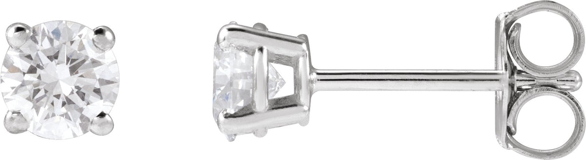 14K White Gold 1/2 CTW Lab-Grown White Diamond Earrings